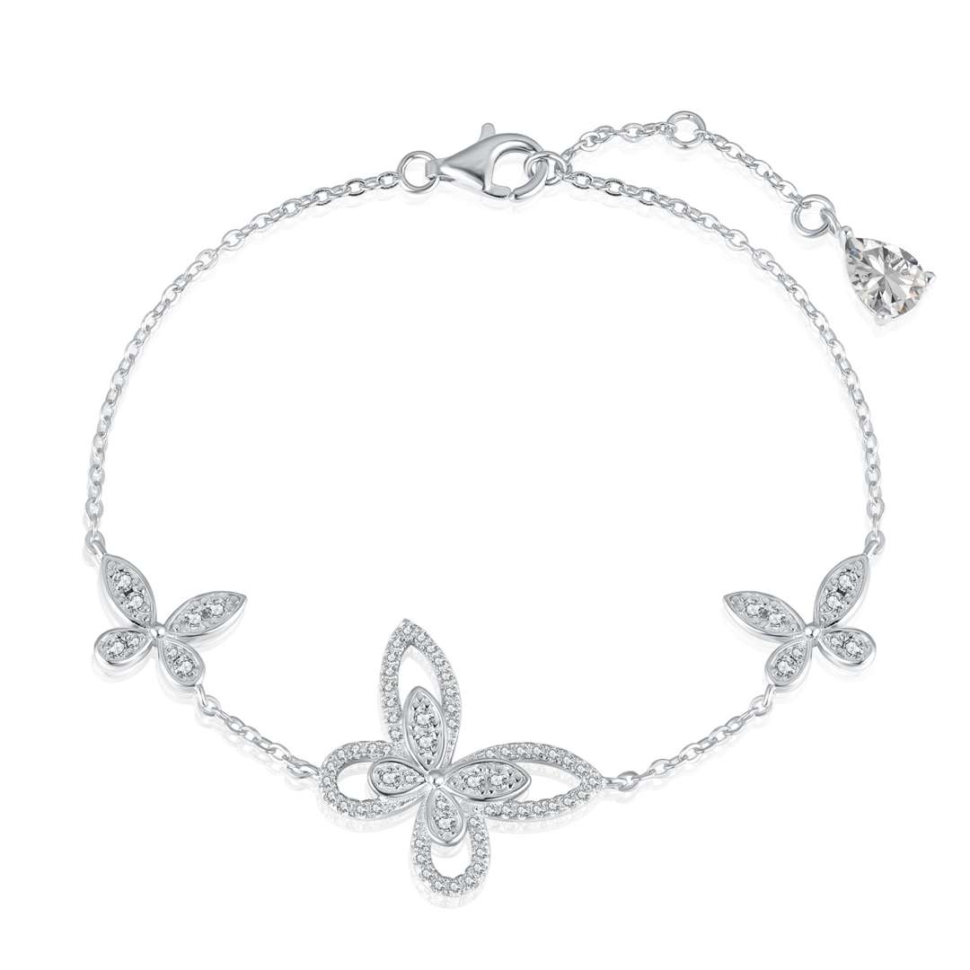 [RAFFINE]Delicate Butterfly Pendant Bracelet
