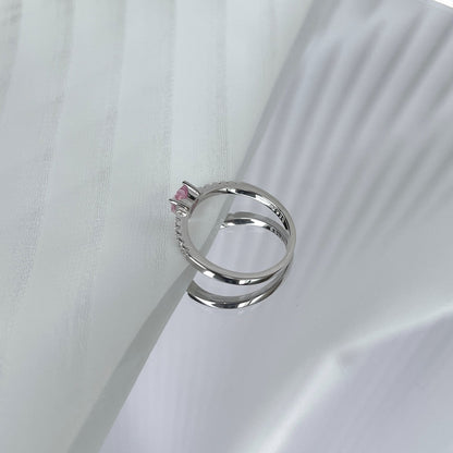 [RAFFINE]0.5 Carat CaratEternity Charming Heart Shape Lover Ring