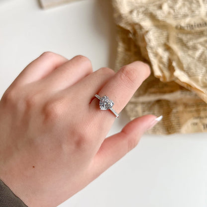 [RAFFINE]2.0 Carat Dazzling Lustrous Heart Cut Lover Ring