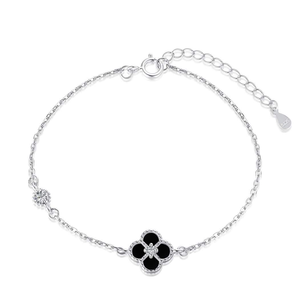 [RAFFINE]Delicate Four Leaf Clover Bracelet