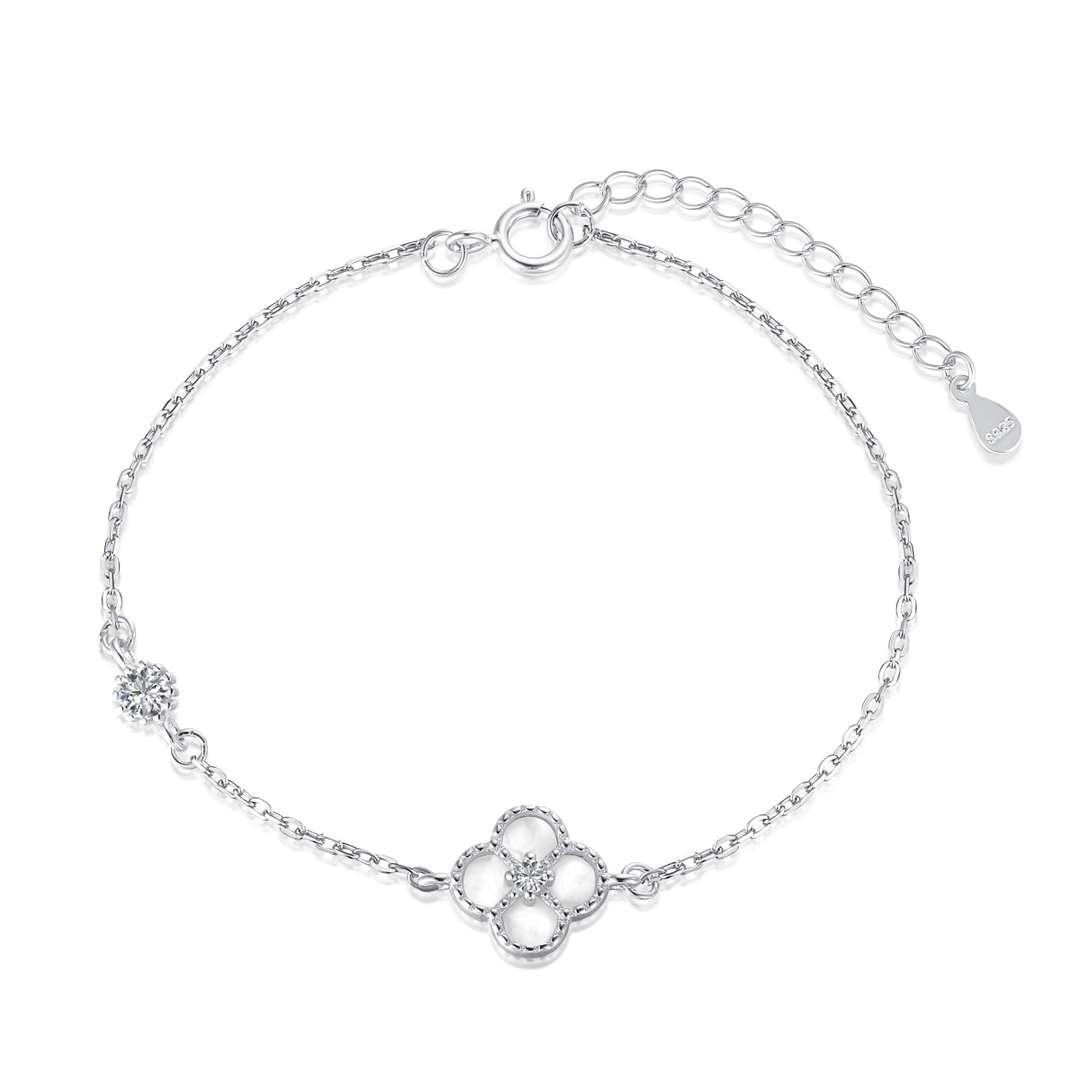 [RAFFINE]Delicate Four Leaf Clover Bracelet