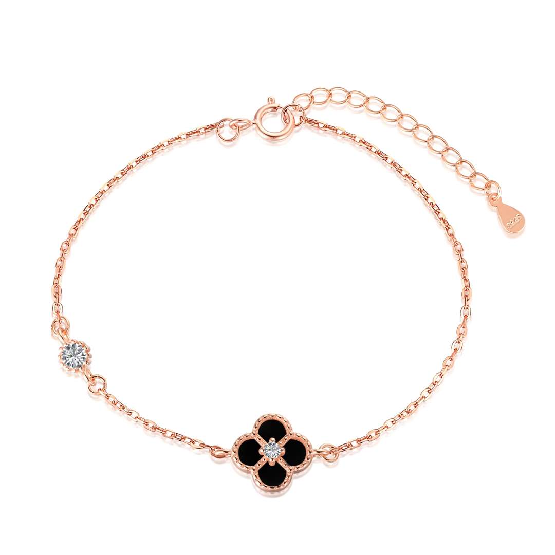 [RAFFINE]Delicate Four Leaf Clover Bracelet