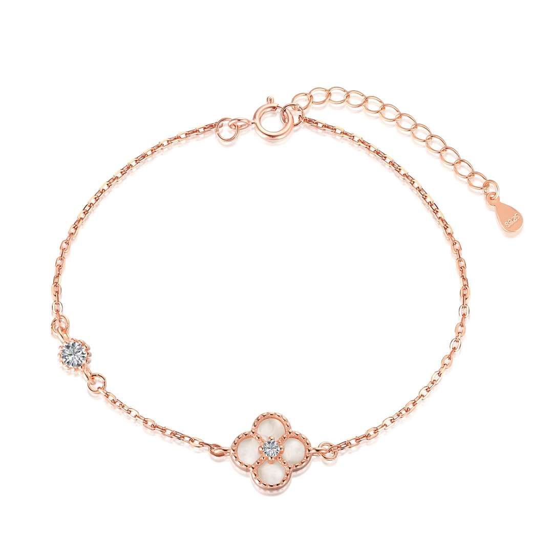 [RAFFINE]Delicate Four Leaf Clover Bracelet