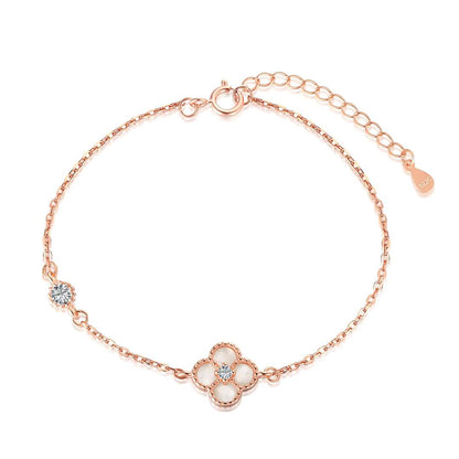 [RAFFINE]Delicate Four Leaf Clover Bracelet