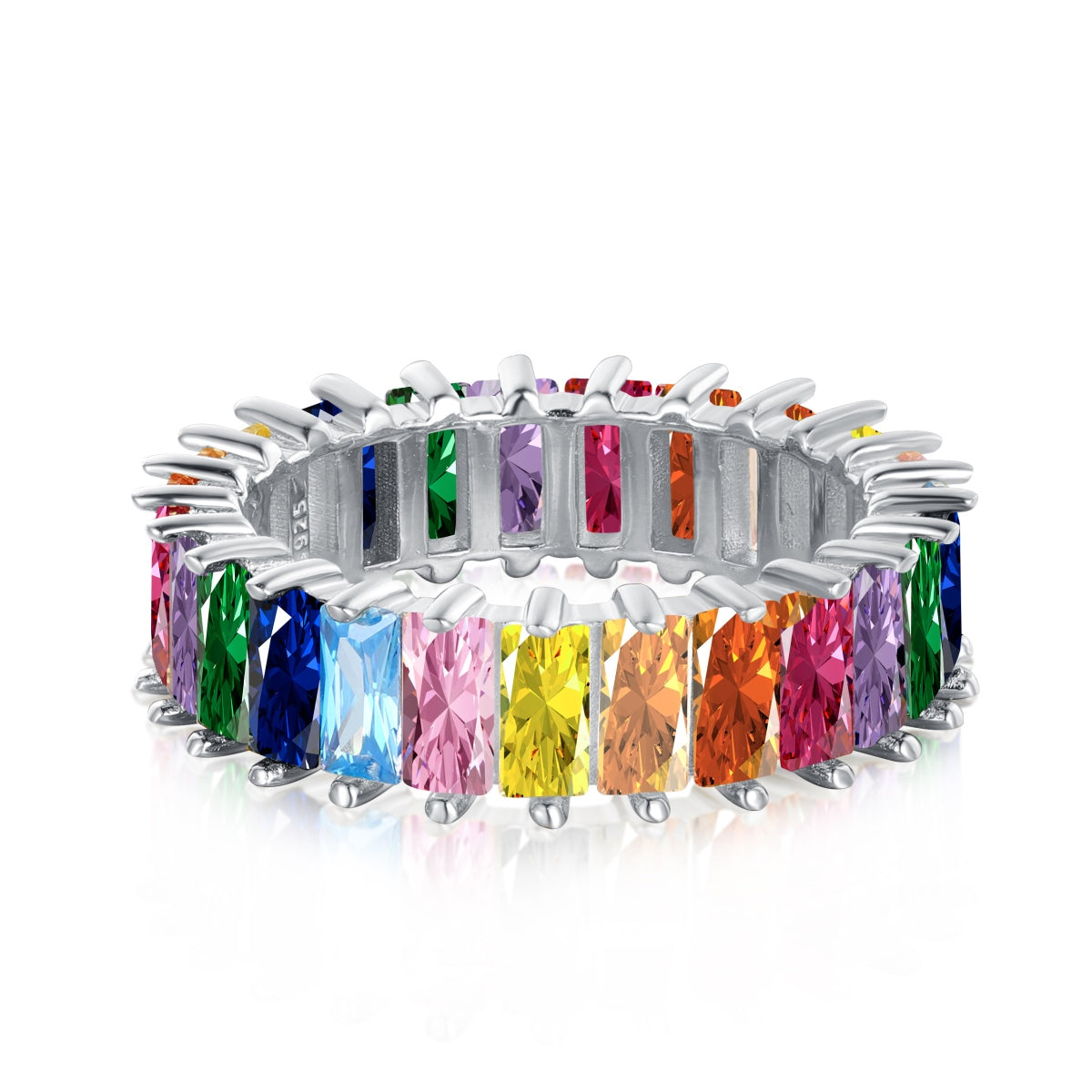 [RAFFINE]Unique Colorful Radiant Cut RIng