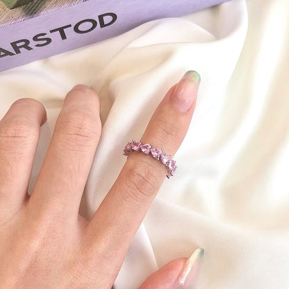 [RAFFINE]0.25 Carat Radiant Romance Heart Cut Lover Ring