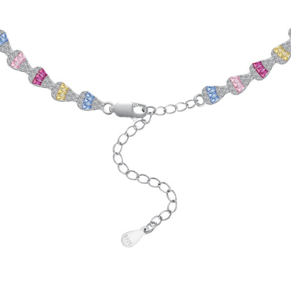 [RAFFINE]Collar de arcoíris radiante y colorido
