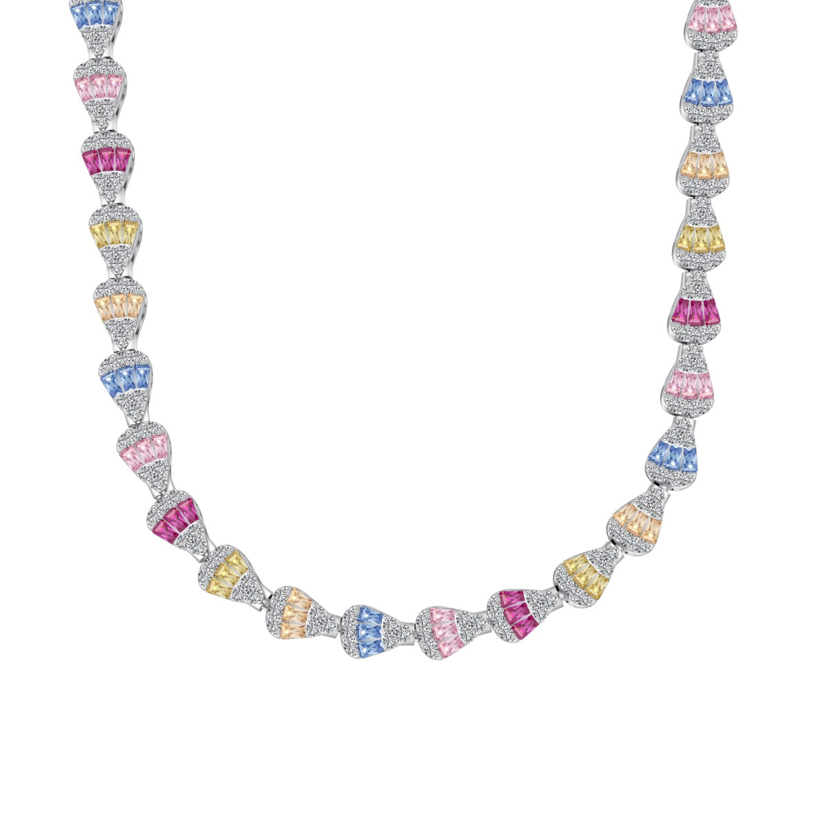 [RAFFINE]Collar de arcoíris radiante y colorido