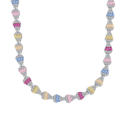 [RAFFINE]Collar de arcoíris radiante y colorido
