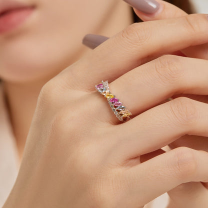 [RAFFINE]Unique Colorful Marquise Cut Daily Ring
