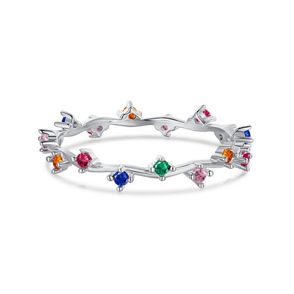 [RAFFINE]Radiant Colorful Round Cut Daily Ring