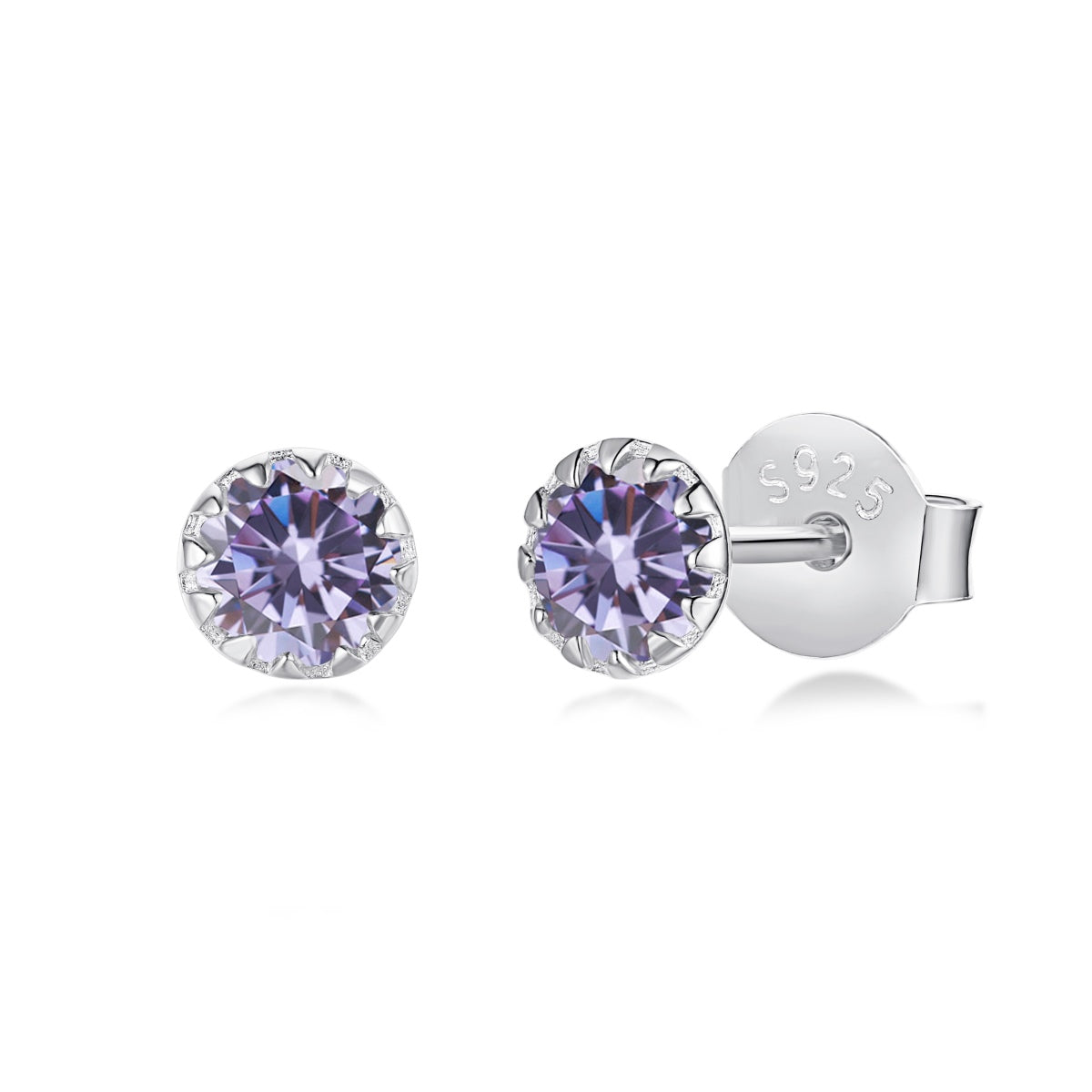 [RAFFINE]Sparkling Colorful Round Shape Earrings