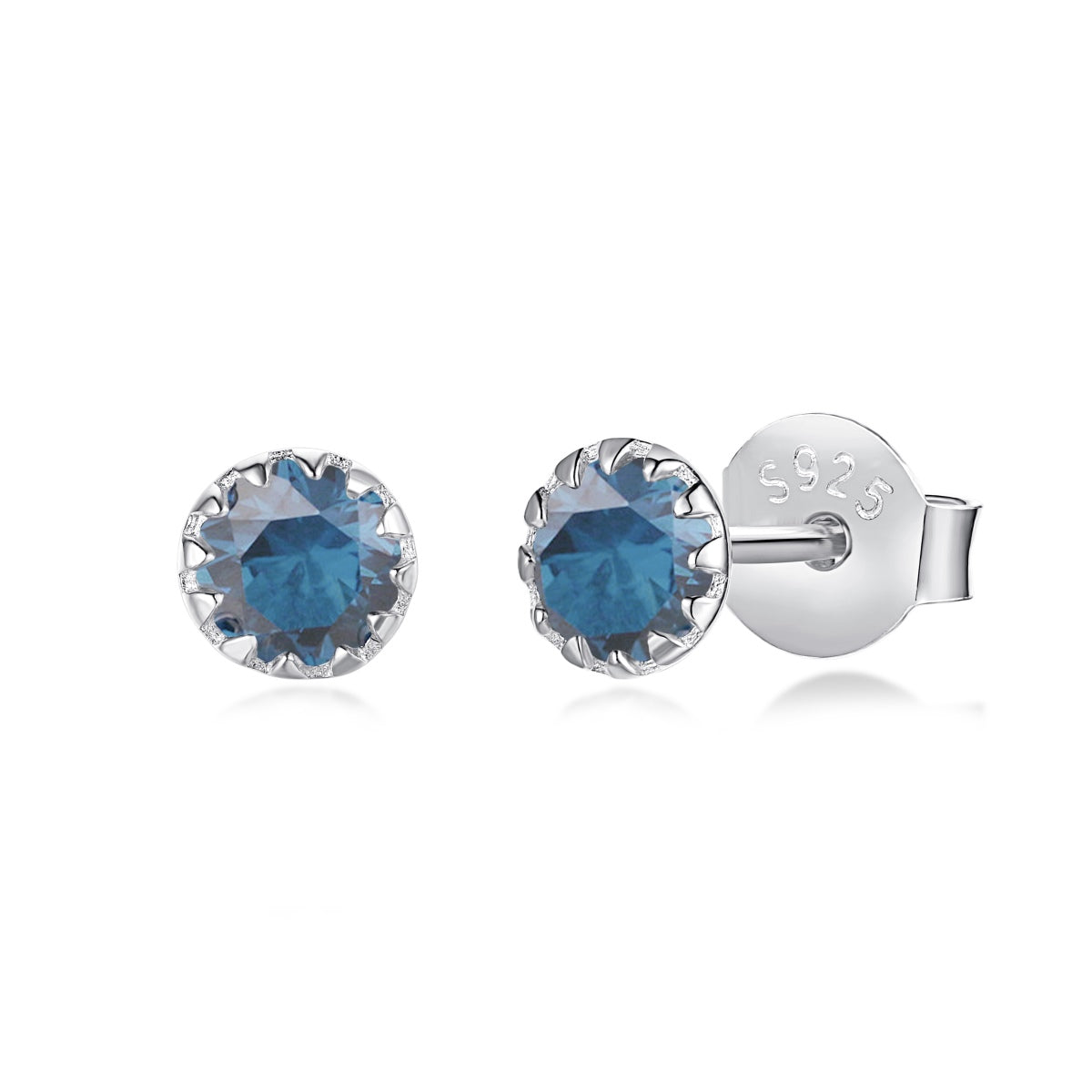 [RAFFINE]Sparkling Colorful Round Shape Earrings