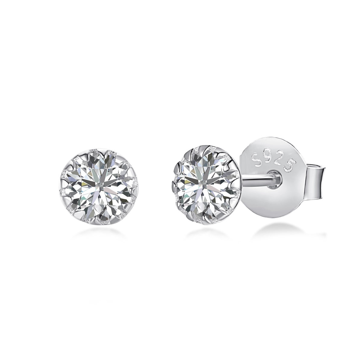 [RAFFINE]Sparkling Colorful Round Shape Earrings