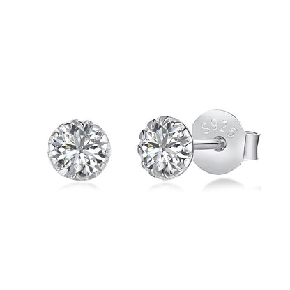 [RAFFINE]Sparkling Colorful Round Shape Earrings