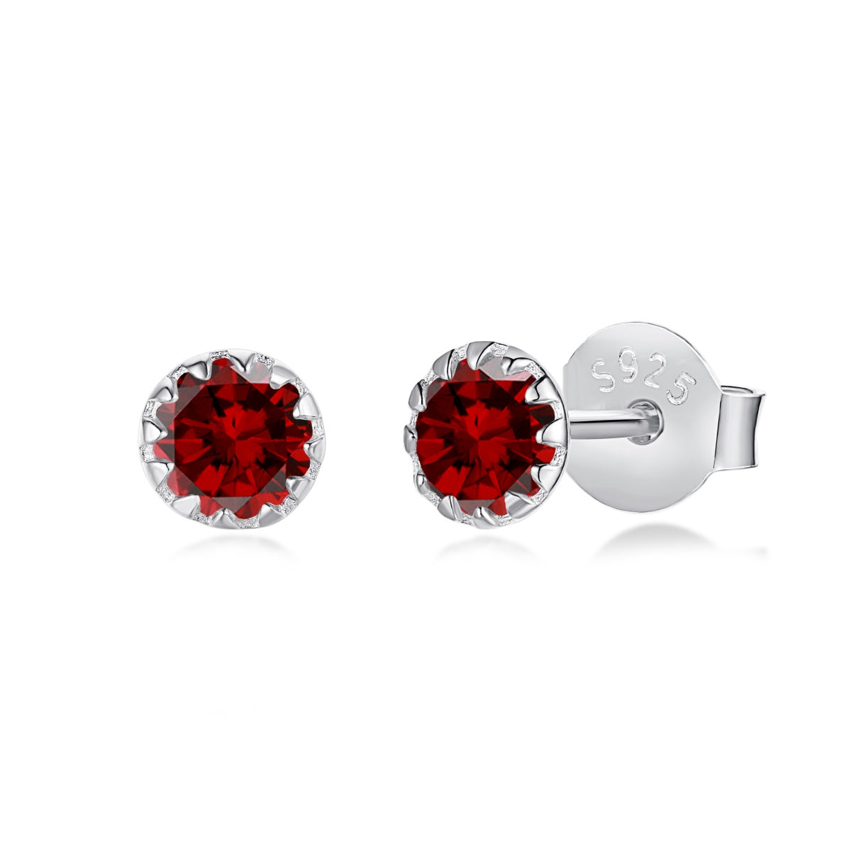 [RAFFINE]Sparkling Colorful Round Shape Earrings
