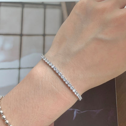 [RAFFINE]Sparkling Round Cut Daily Bracelet