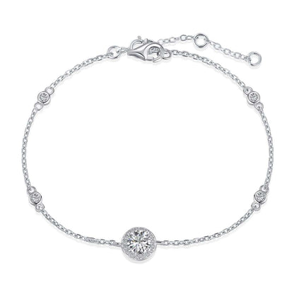 [RAFFINE]Dazzling Round Cut Shape Bracelet