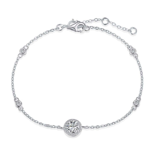 [RAFFINE]Dazzling Round Cut Shape Bracelet