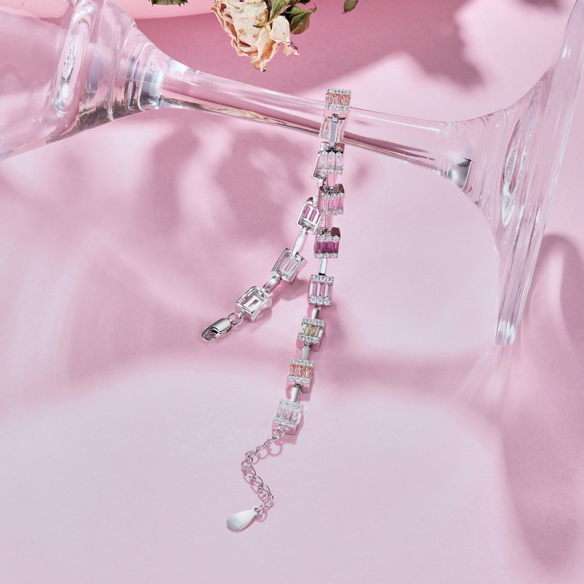 [Raffine]Dainty Charming Emerald Cut Daily Bracelet