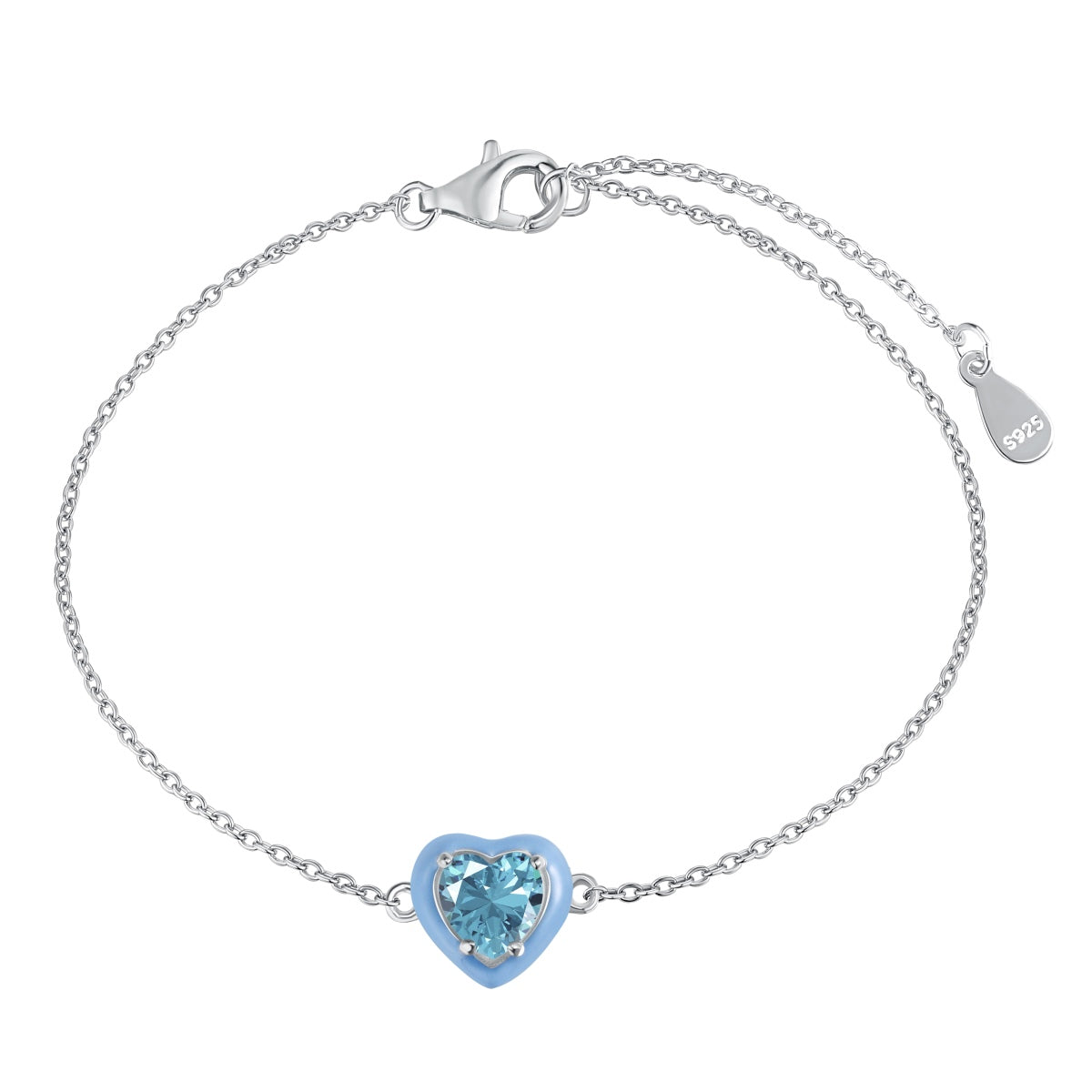 [RAFFINE]Sparkling Romantic Heart Shape Lover Bracelet