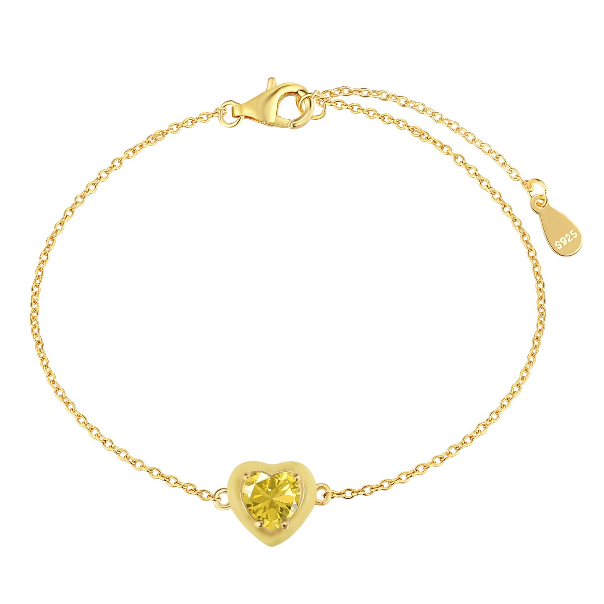 [RAFFINE]Sparkling Romantic Heart Shape Lover Bracelet