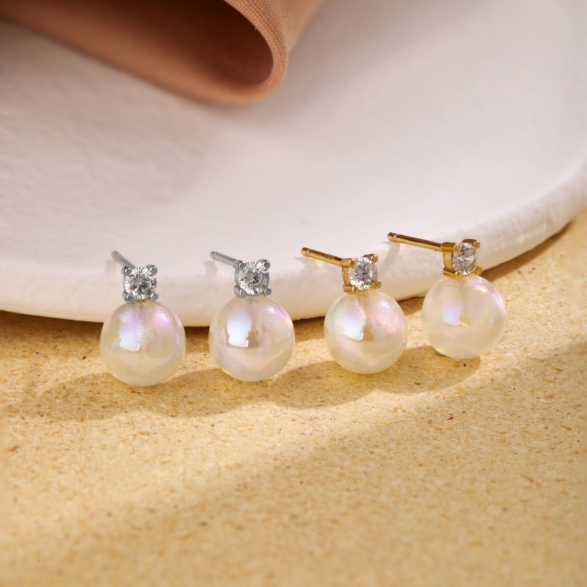 [RAFFINE]Pendientes de perlas de sirena sinfónica