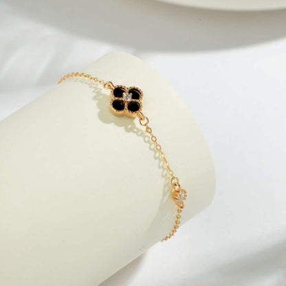 [RAFFINE]Delicate Four Leaf Clover Bracelet