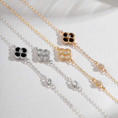 [RAFFINE]Delicate Four Leaf Clover Bracelet