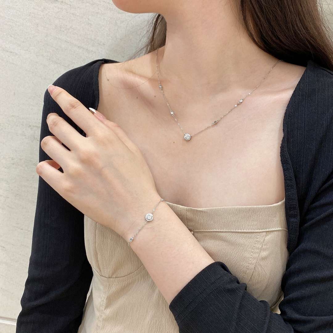 [RAFFINE]Dazzling Round Cut Shape Bracelet