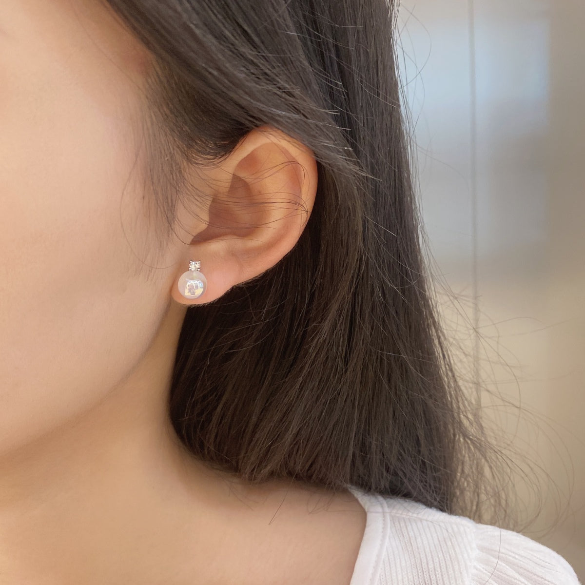 [RAFFINE]Pendientes de perlas de sirena sinfónica