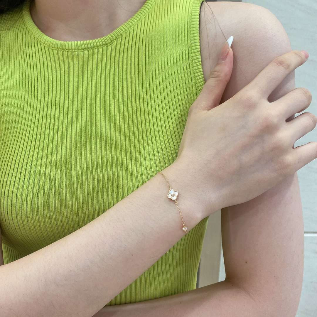 [RAFFINE]Delicate Four Leaf Clover Bracelet