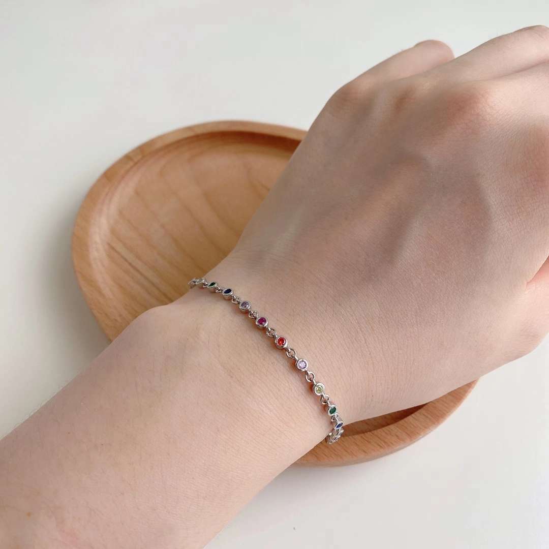 [RAFFINE]Colorful Bead Array Bracelet