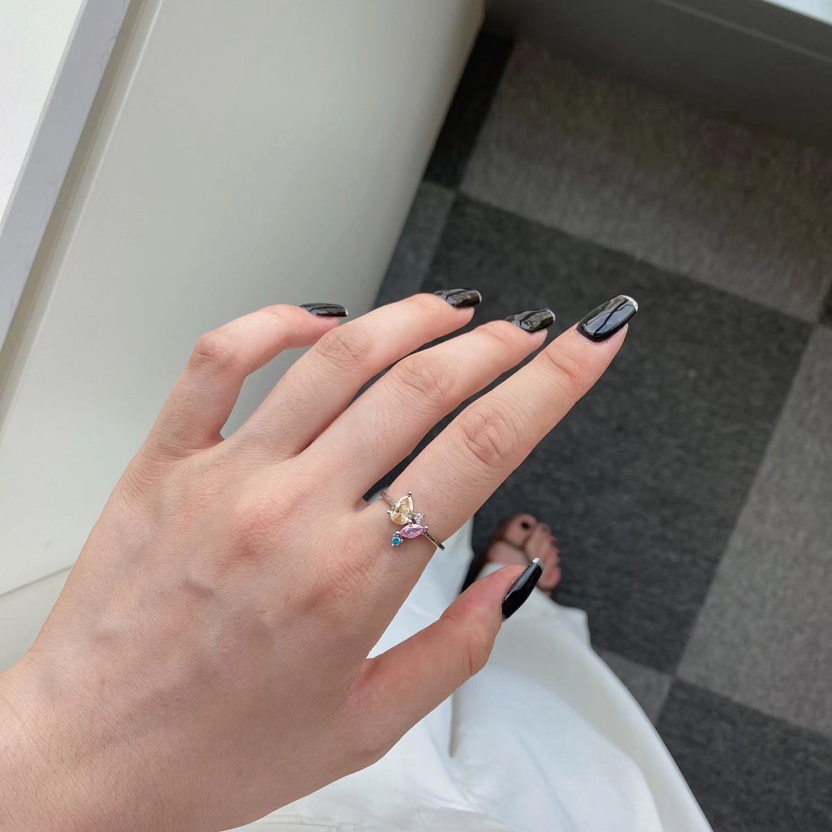 [RAFFINE]Radiant Colorful Multi Cut Daily Ring