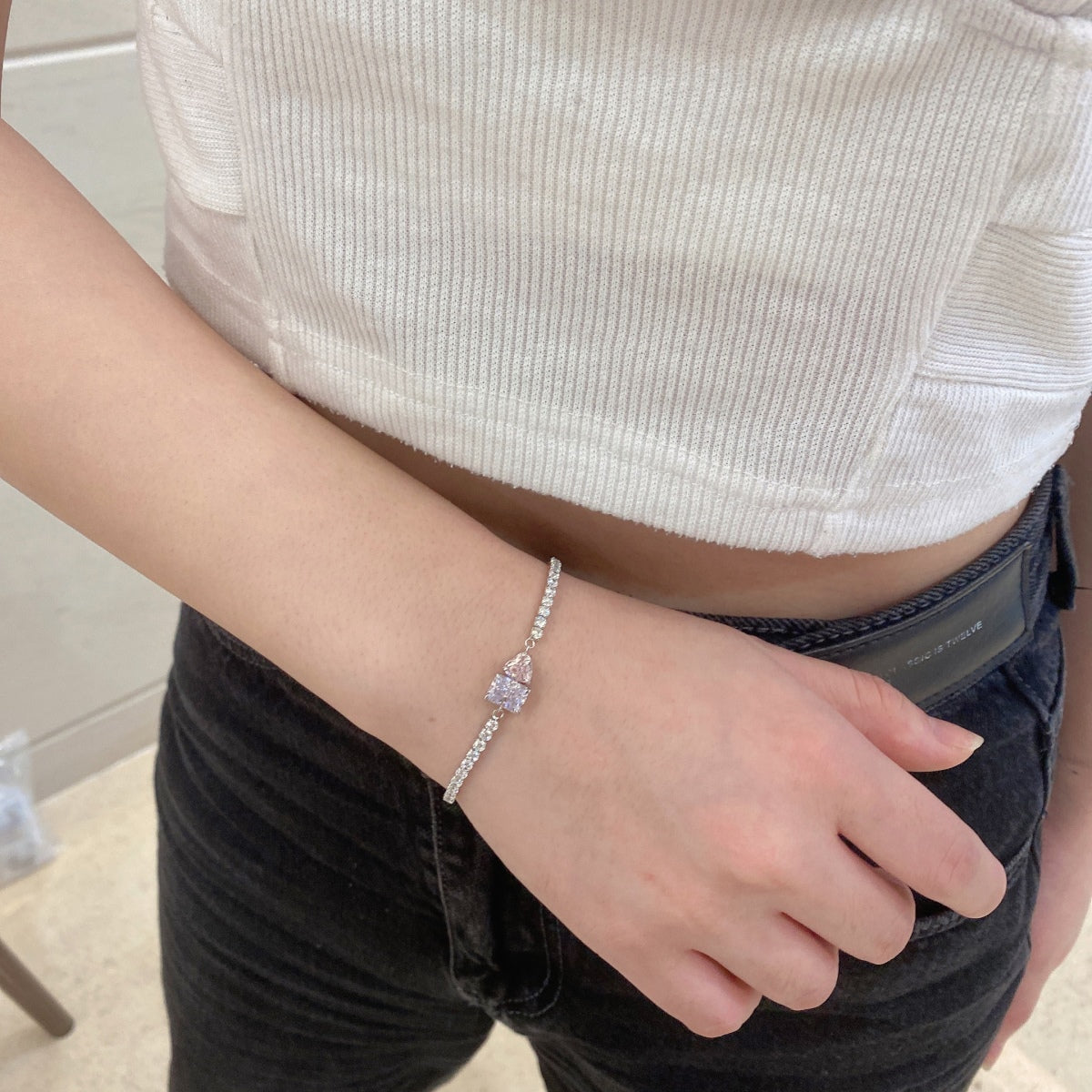 [RAFFINE]Dazzling Unique Multi Shape Lover Bracelet