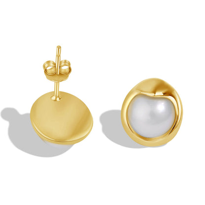 [RAFFINE]Pendientes de perlas de pan delicado
