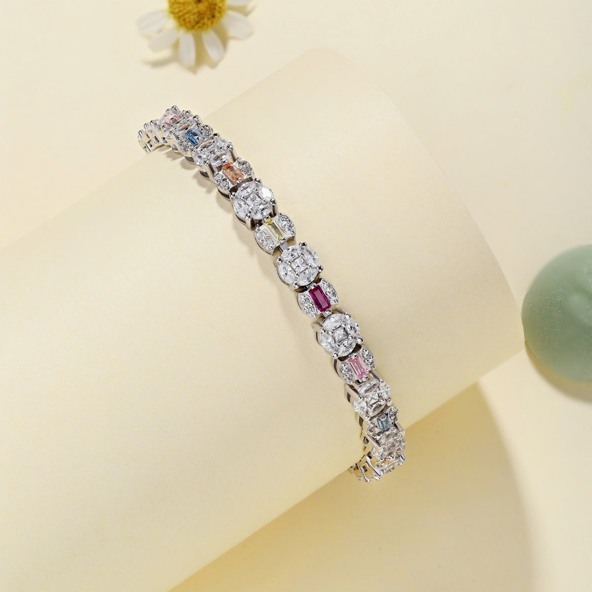 [RAFFINE]Dazzling Radiant Multi Cut Daily Bracelet