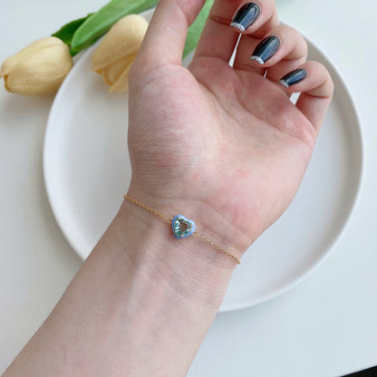 [RAFFINE]Sparkling Romantic Heart Shape Lover Bracelet