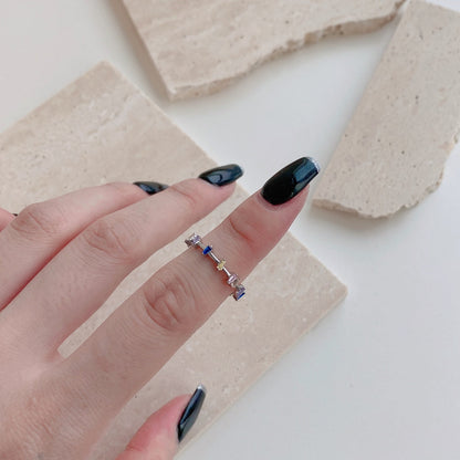[RAFFINE]Unique Trapezoid Cut Daily Ring