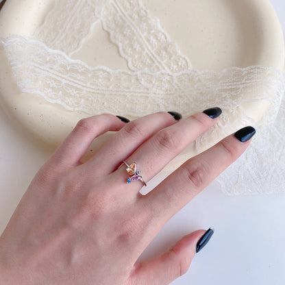 [RAFFINE]Radiant Colorful Multi Cut Daily Ring