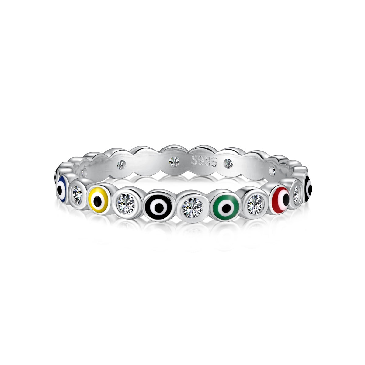 [RAFFINE]Sparkling Vibrant Round Shape Daily Ring