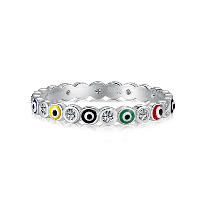 [RAFFINE]Sparkling Vibrant Round Shape Daily Ring