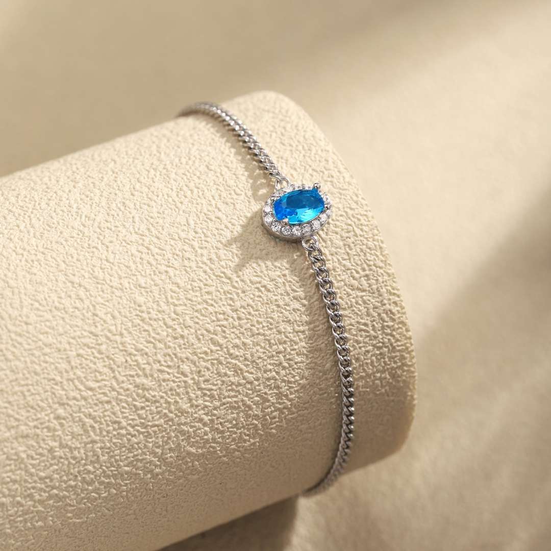 [RAFFINE]Exquisita pulsera de forma ovalada