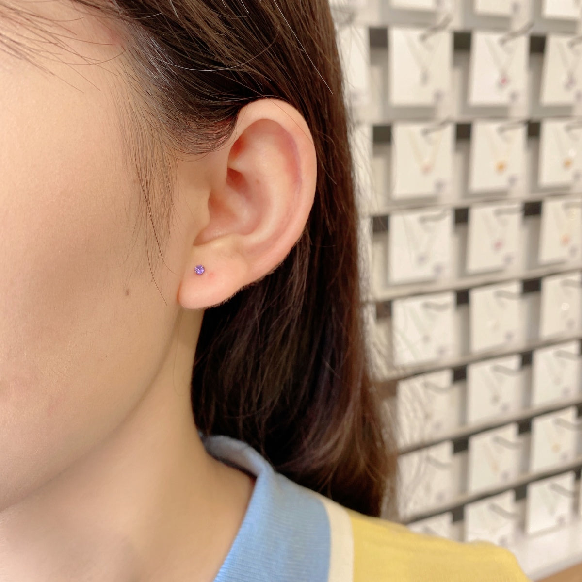[RAFFINE]Pendientes solitarios delicados