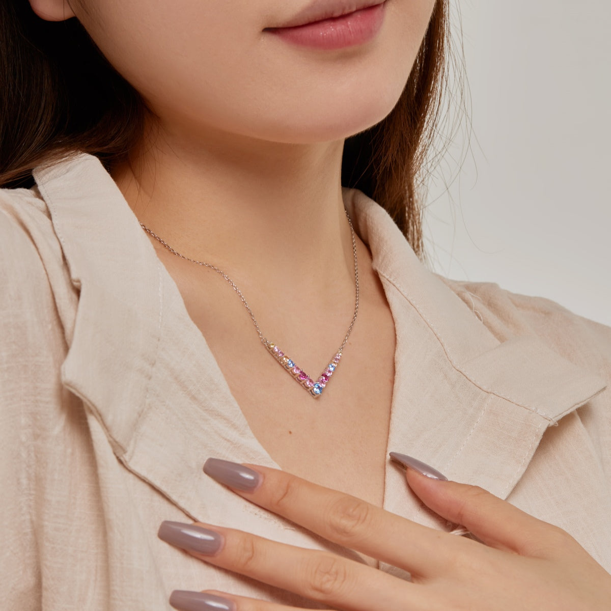 [RAFFINE]Ornate Round Cut Necklace