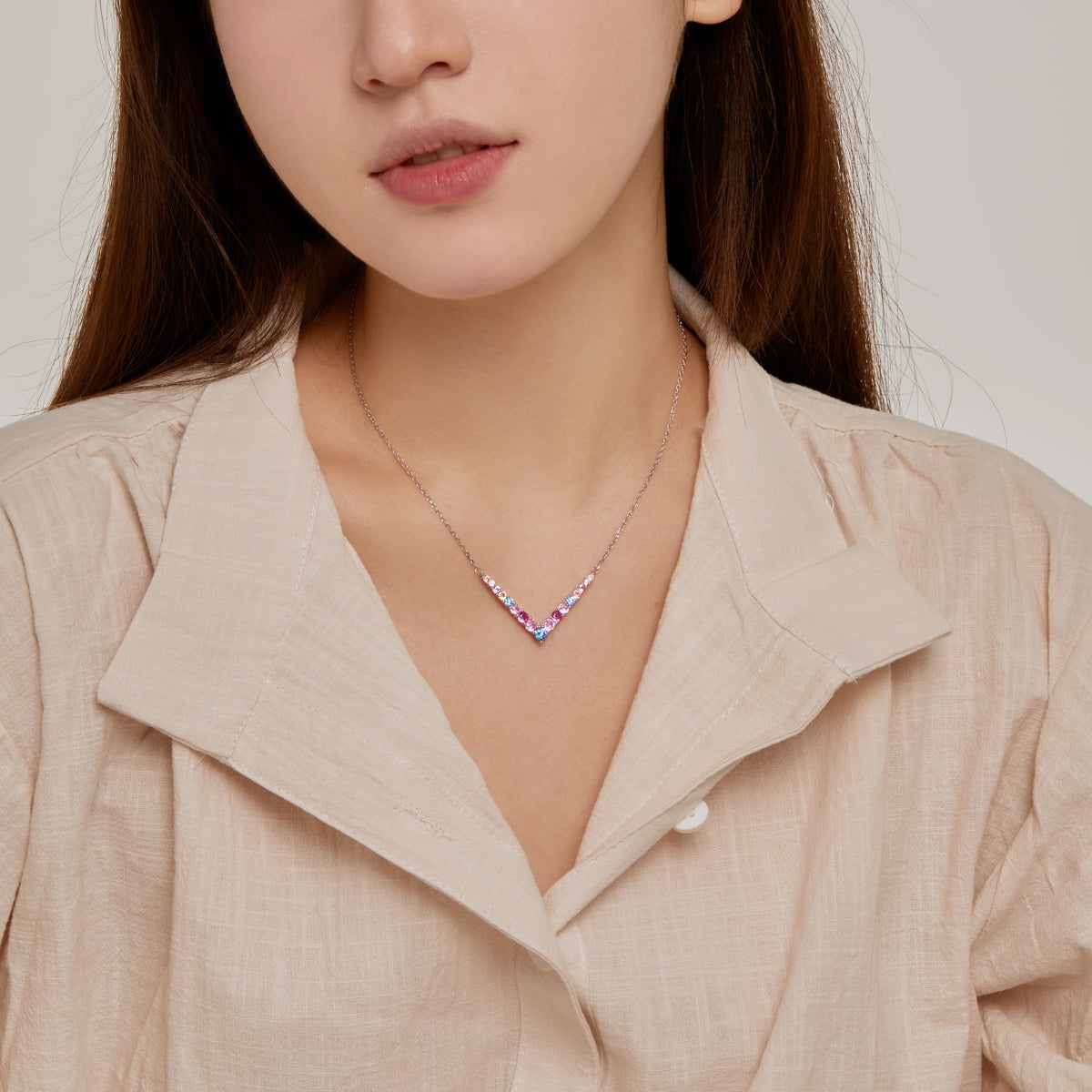 [RAFFINE]Ornate Round Cut Necklace