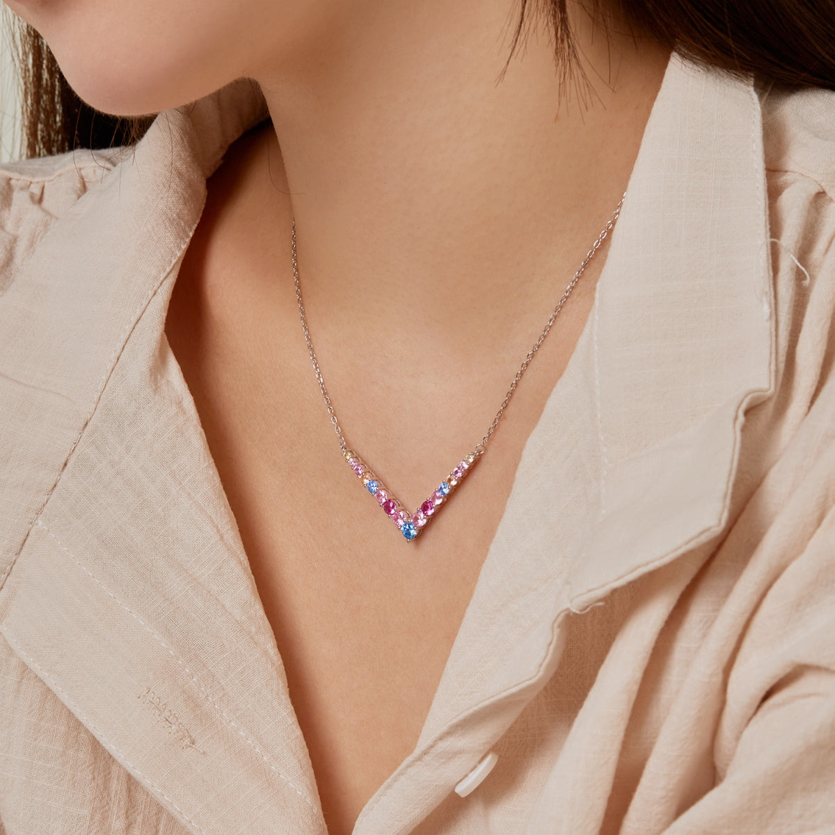 [RAFFINE]Ornate Round Cut Necklace