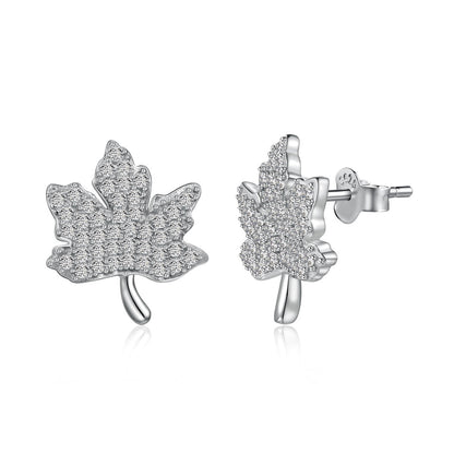 [RAFFINE] Exquisitos pendientes con diseño de hoja de arce