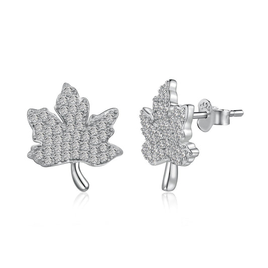 [RAFFINE] Exquisitos pendientes con diseño de hoja de arce