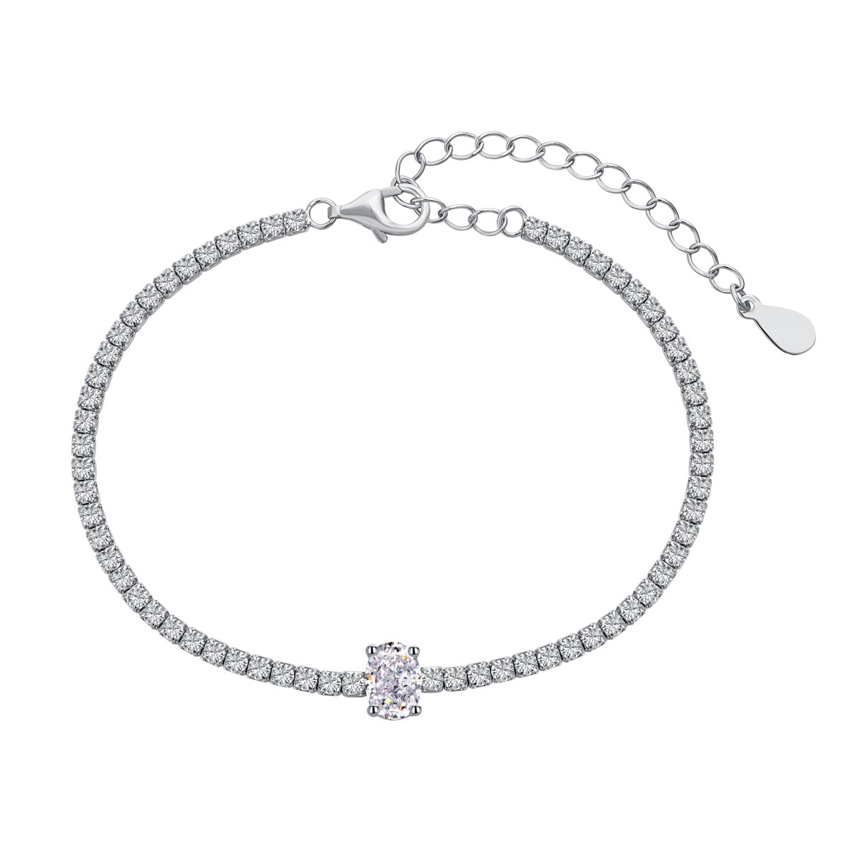 [Raffine]0,75 Karat exquisites ovales Tagesarmband